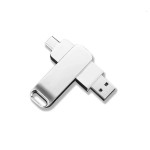 金属旋转u盘车载64gU盘大容量USB3.0电脑两用优盘Type-c手机u盘