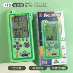 跨境新款充电超大屏俄罗斯方块游戏机益智复古怀旧玩具掌上游戏机