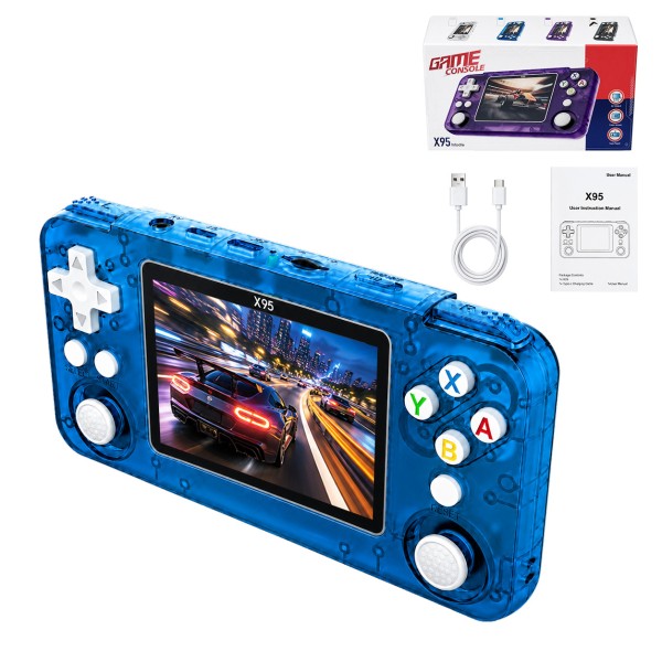 跨境新款掌机X95 4寸屏幕怀旧游戏机RGB