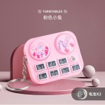 卡通迷你灯光音乐DJ打碟机创意解压电子游戏机钥匙扣书包挂件礼品