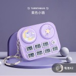 卡通迷你灯光音乐DJ打碟机创意解压电子游戏机钥匙扣书包挂件礼品