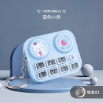 卡通迷你灯光音乐DJ打碟机创意解压电子游戏机钥匙扣书包挂件礼品