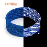工厂现货3mm反光斜纹鞋带圆形涤纶椰子个性荧光运动鞋发光圆绳 (1PCS)