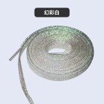 外贸货源金丝平纹鞋带10MM金丝银葱鞋带运动鞋休闲鞋扁平鞋带(2PCS)