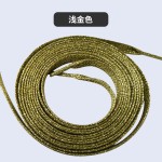 外贸货源金丝平纹鞋带10MM金丝银葱鞋带运动鞋休闲鞋扁平鞋带(2PCS)
