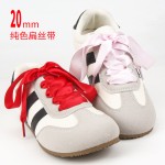 工厂2cm丝绸鞋带蕾丝绸缎织带糖果色黑白彩色扁平丝带鞋带绳 (2PCS)