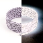现货椰子满天星圆形反光鞋带发光鞋带编织黑色个性夜光鞋带绳(2PCS)