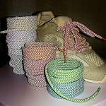 现货椰子满天星圆形反光鞋带发光鞋带编织黑色个性夜光鞋带绳(2PCS)