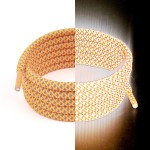 现货椰子满天星圆形反光鞋带发光鞋带编织黑色个性夜光鞋带绳(2PCS)