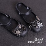 洞洞鞋配饰diy金属高级感黑色鞋花暗夜吸睛钻石可拆卸合金鞋扣