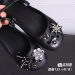 洞洞鞋配饰diy金属高级感黑色鞋花暗夜吸睛钻石可拆卸合金鞋扣