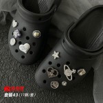 失落土星洞洞鞋鞋花合金鞋面配饰金属水钻适配cross装饰扣diy材料
