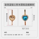 童鞋装饰品鞋扣心形珍珠边水钻边插脚扣鞋饰diy饰品配件时尚鞋花