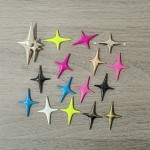 十字星插脚扣金属鞋饰品配件彩色金属插扣女鞋幸运星芒装饰鞋扣