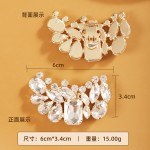百搭水钻鞋花鞋扣鞋面装饰品鞋头配件可拆卸高跟鞋配饰金属装饰扣 (1PCS)
