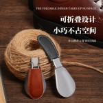 不锈钢折叠鞋拔穿鞋器家用不弯腰辅助提鞋器木制鞋拔穿鞋器