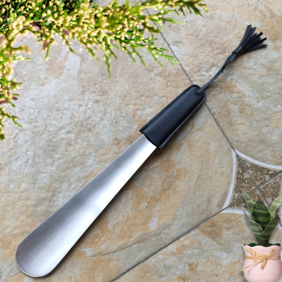 不锈钢鞋抽皮套鞋拔子 家用穿鞋器 长鞋拔鞋抽 430材质鞋拔提鞋器