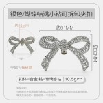蝴蝶结可拆卸水钻鞋扣鞋面DIY装饰配件镶钻鞋花配饰女高跟鞋夹扣