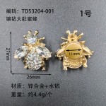 厂家直销昆虫蜜蜂金属装饰物洞洞鞋饰品配件鞋花花暗扣个性卡扣