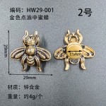 厂家直销昆虫蜜蜂金属装饰物洞洞鞋饰品配件鞋花花暗扣个性卡扣