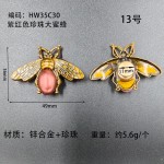 厂家直销昆虫蜜蜂金属装饰物洞洞鞋饰品配件鞋花花暗扣个性卡扣