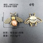 厂家直销昆虫蜜蜂金属装饰物洞洞鞋饰品配件鞋花花暗扣个性卡扣