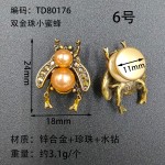 厂家直销昆虫蜜蜂金属装饰物洞洞鞋饰品配件鞋花花暗扣个性卡扣