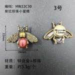 厂家直销昆虫蜜蜂金属装饰物洞洞鞋饰品配件鞋花花暗扣个性卡扣