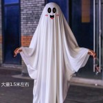 万圣节幽灵服装化妆舞会成人儿童幽灵披风装扮cos派对白色斗蓬