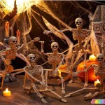 万圣节骷髅骨架装饰 - Halloween塑胶仿真骷髅头40cm惊悚恐怖道具