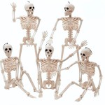 万圣节骷髅骨架装饰 - Halloween塑胶仿真骷髅头40cm惊悚恐怖道具