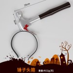 万圣节搞怪发箍头饰整蛊道具穿头仿真菜刀剪刀扳手锯子斧头锤子