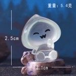 跨境万圣节娃娃幽灵透明夜光微景观园艺造景配件桌面车载中控摆件