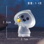 跨境万圣节娃娃幽灵透明夜光微景观园艺造景配件桌面车载中控摆件