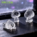 跨境万圣节娃娃幽灵透明夜光微景观园艺造景配件桌面车载中控摆件