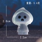 跨境万圣节娃娃幽灵透明夜光微景观园艺造景配件桌面车载中控摆件