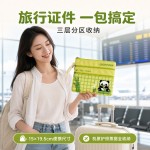 可爱卡通旅行证件收纳包出国旅游随身便携带零钱护照身份证卡小包