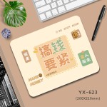 励志文学鼠标垫子小号护手腕ins风防滑耐磨软垫加厚打工人电脑桌