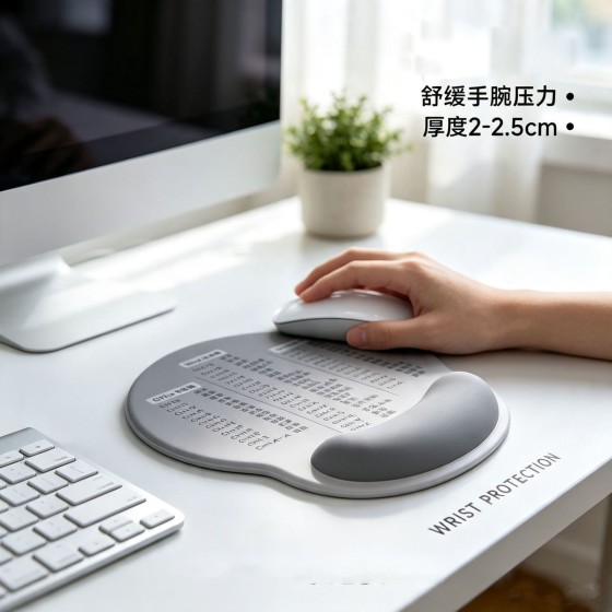 简约办公快捷键护腕鼠标垫橡胶键盘手托可爱女生办公高颜值护手腕