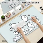 自嘲熊创意鼠标垫整套柔软办公防滑橡胶护腕垫键盘手托桌垫单面