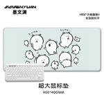自嘲熊创意鼠标垫整套柔软办公防滑橡胶护腕垫键盘手托桌垫单面