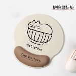 新款创意简笔画鼠标垫护腕办公滑鼠垫键盘橡胶质手托学习护腕手垫