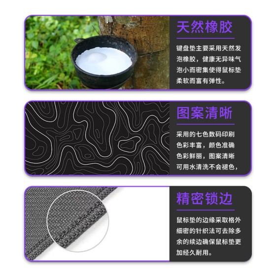 跨境鼠标垫超大桌垫纹理等高线鼠标垫大号耐脏 电脑桌垫 鼠标垫子