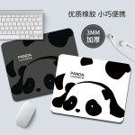 鼠标垫小号黑白熊猫办公室软垫笔记本电脑护腕垫可爱家用防滑耐脏