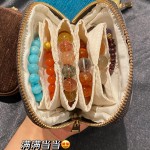 2025新款段布流苏拉链收纳袋超大容量首饰袋珠宝饰品包装化妆包