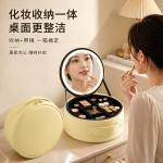 大容量轻奢化妆包化妆高级感 led灯新款梳妆镜补光智能高清便携包