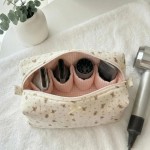 适用Dyson Airwrap吹风机卷发棒美发工具收纳袋 碎花带隔层化妆包