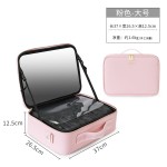 全屏镜子化妆包女便携化妆箱手提大容量护肤品化妆品收纳包盒韩版