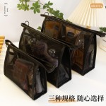 跨境热采透明尼龙网纱化妆包便携式旅行化妆品收纳袋多功能洗漱包