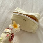 现货时尚女生护肤品收纳包大容量洗漱用品化妆包粘小玫瑰花化妆包